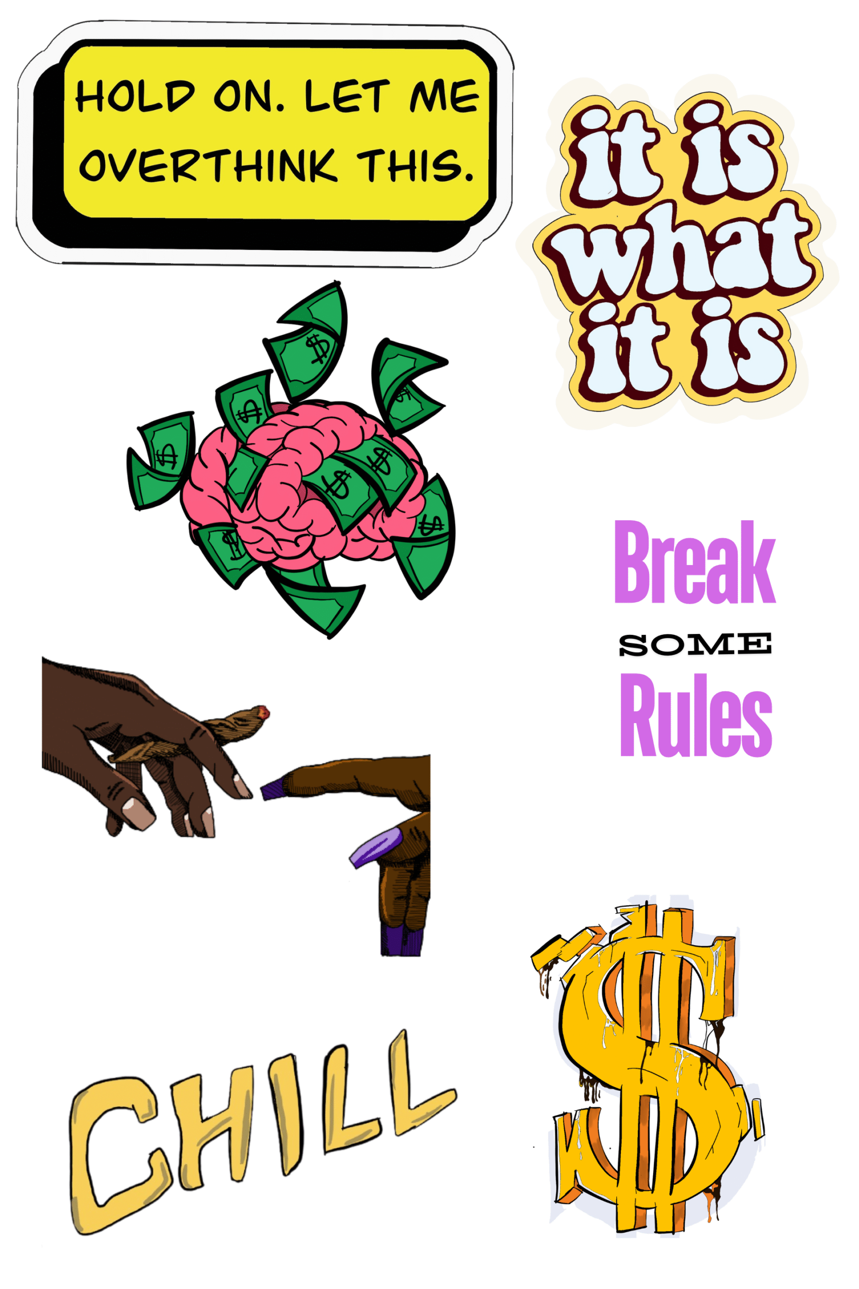 Break Some Rules- Sticker Sheets Set of 8