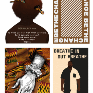 Dear Black Man- Sticker Sheet of 4 Illustrations