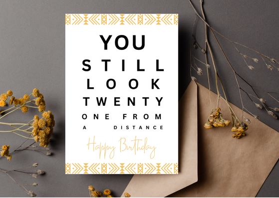 Birthday Card for Her – Afro Hair Celebration– African Patterns