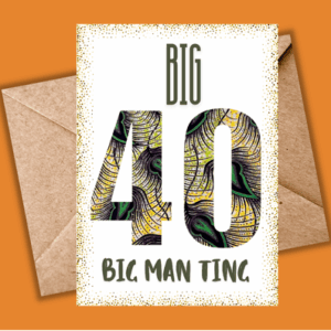 40th Birthday Card – African Print Patterns
