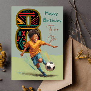 8th Birthday Card – African Print