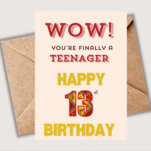 13th Birthday Card – Teenager card