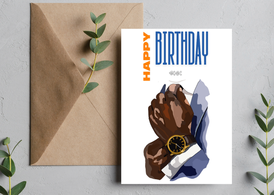 Birthday Card for Him – Black man card