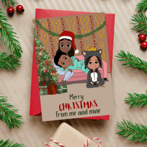 Merry Christmas Card for Families- From Me and Mine