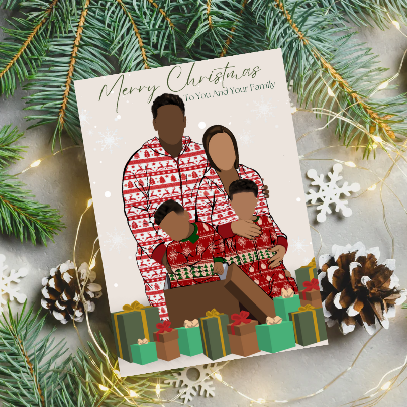 Merry Christmas Card - Family Wishes