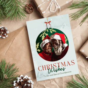 Merry Christmas Card for Grandparents - Festive Card