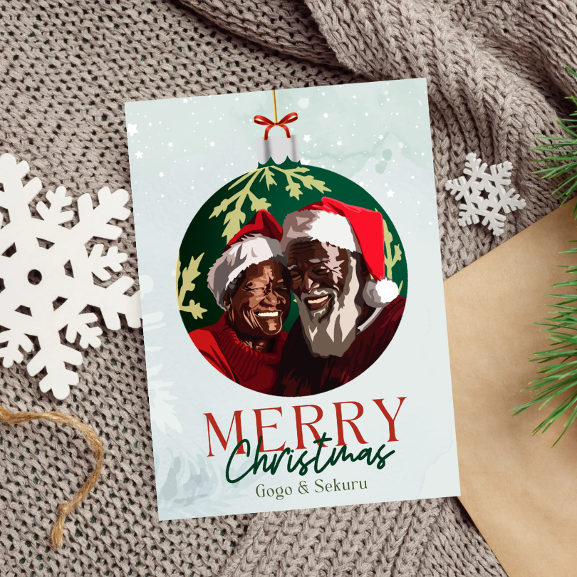 Merry Christmas Card for Grandparents - Festive Card - Image 2