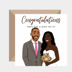 Wedding Card for Newlyweds - Couples Getting Married