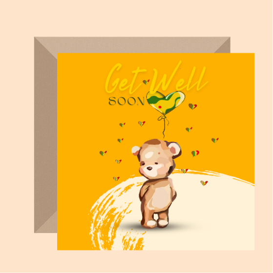 Get Well Soon Card - Afrocentric Pattern Card