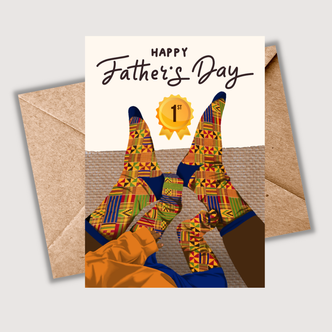 Father’s Day Card — African Pattern First Dad