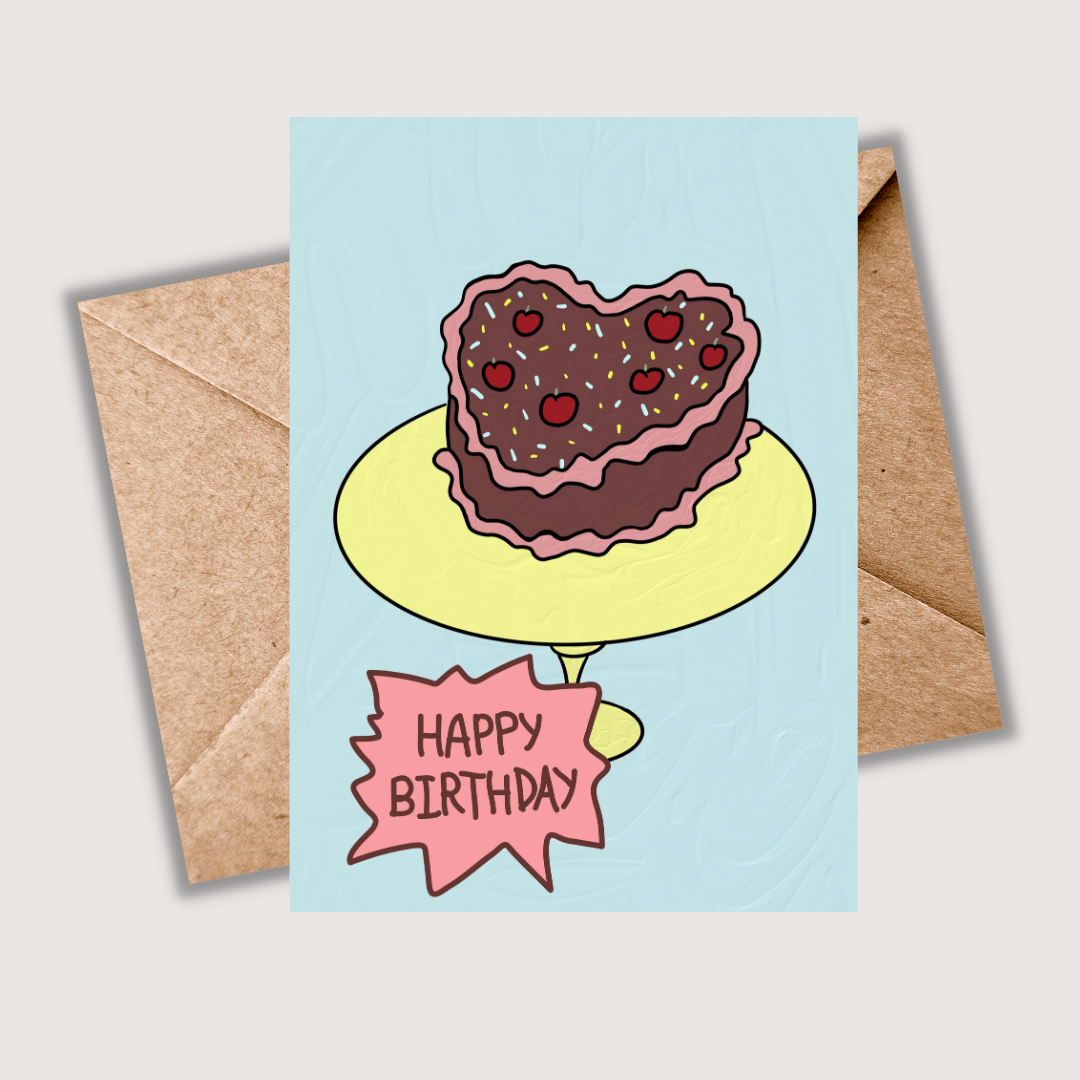 Happy Birthday Card for Her – Chocolate Cake