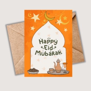 Eid Mubarak Card- Happy Eid Illustration