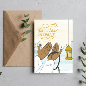 Ramadan Mubarak Card - Prayer Hands