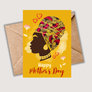 Happy Mother’s Day Card — Afrocentric Pattern Design