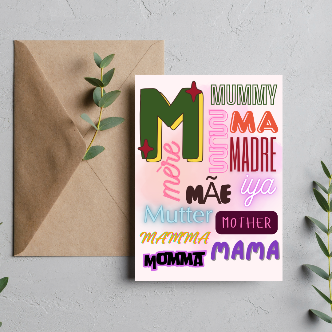 Mother’s Day Card - Mummy, Madre, Mother Card