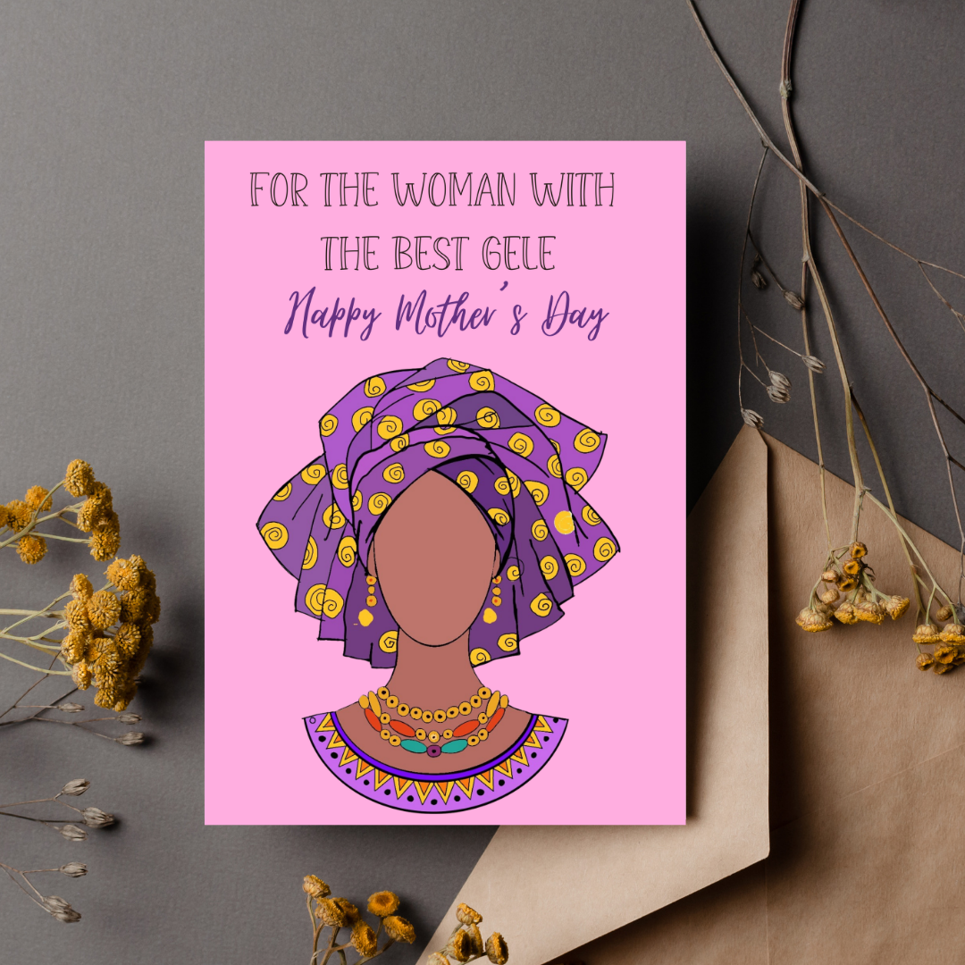 Mother’s Day Card - Afrocentric Gele Design