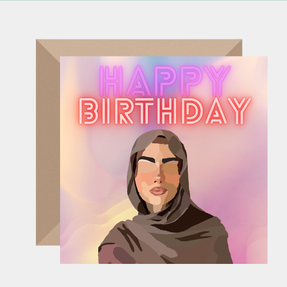 Birthday Card for Her – Hijab Celebration Card