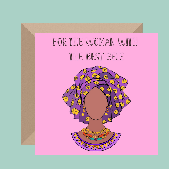 Birthday Card for Her – Woman with a gele