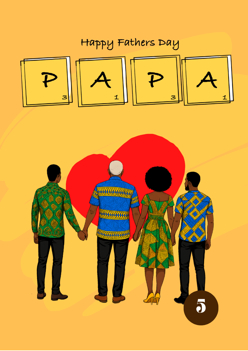 Father’s Day Card — Black Father & Children Variations - Image 5